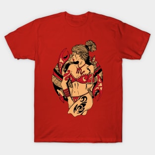 Red and Cream Scorpio Beauty T-Shirt